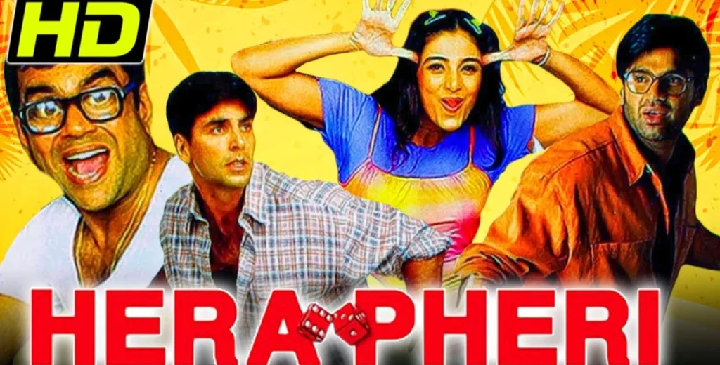 Hera Pheri (2000) is one of the Top 17 Bollywood Comedy Movies You Should Watch