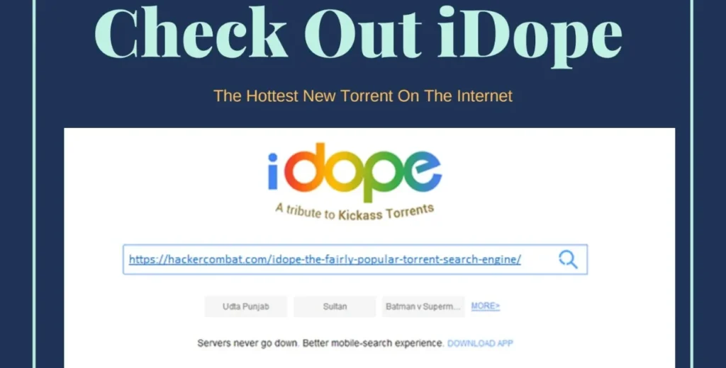 IDope is a 1337x Torrents Mirror Sites and Alternatives in 2024