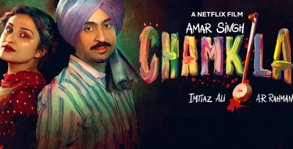 Amar Singh Chamkila is one of Top 12 Latest Bollywood Movies on Netflix- HD Movies