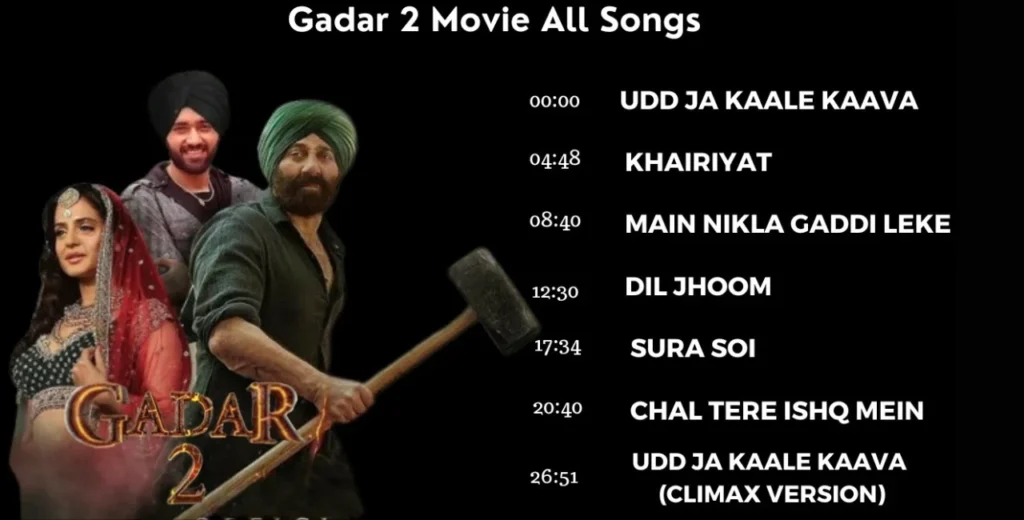 Gadar 2 Movie Songs List